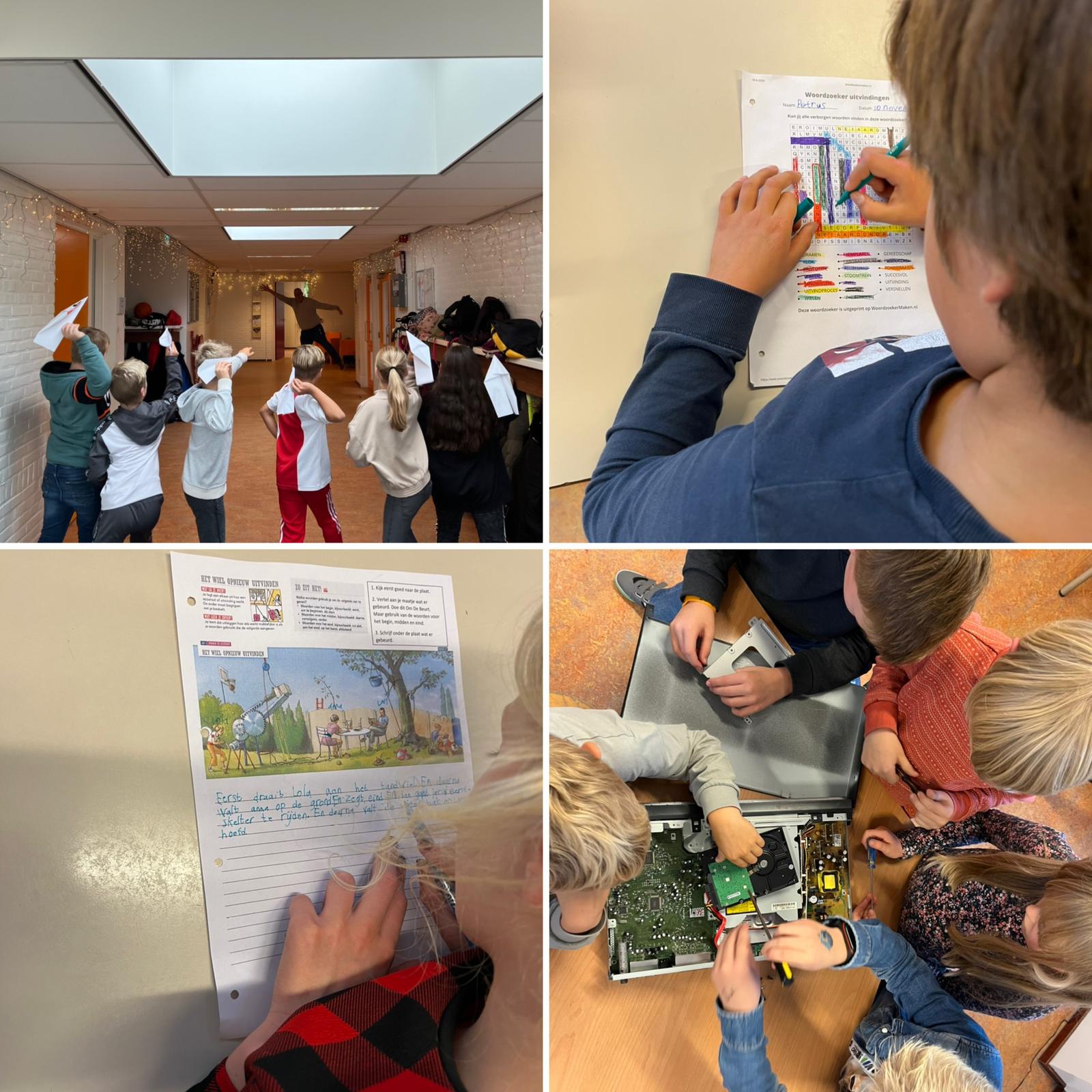 In de groepen 5 hebben we het thema “Wij zijn uitvinders”. De kinderen hebben deze week in een circuit allerlei opdrachten gedaan! 