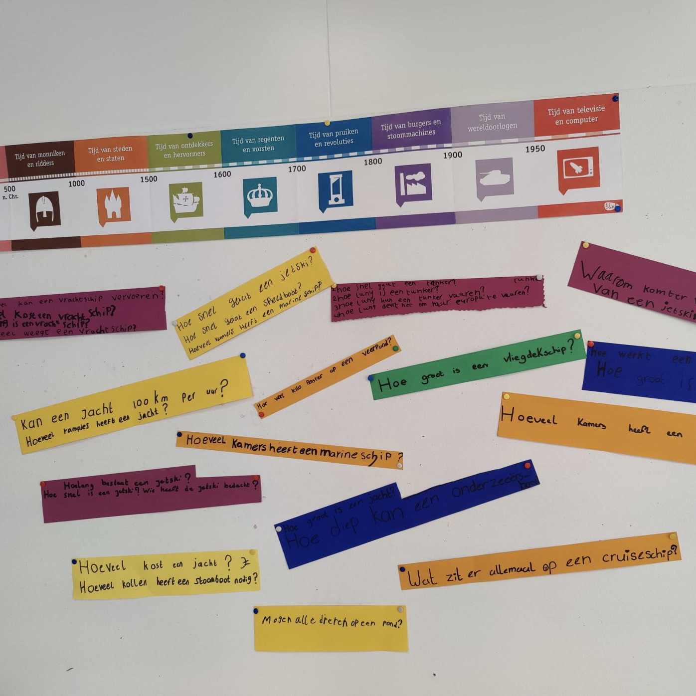 Groep 6 is gestart met het thema Zeebenen. We maken woordenschat kaartjes woorden die horen bij dit thema. Ook zijn we bezig met het bedenken van onderzoeksvragen over schepen/boten en er worden al prachtige 3D-stoomboten geknutseld! 🚢