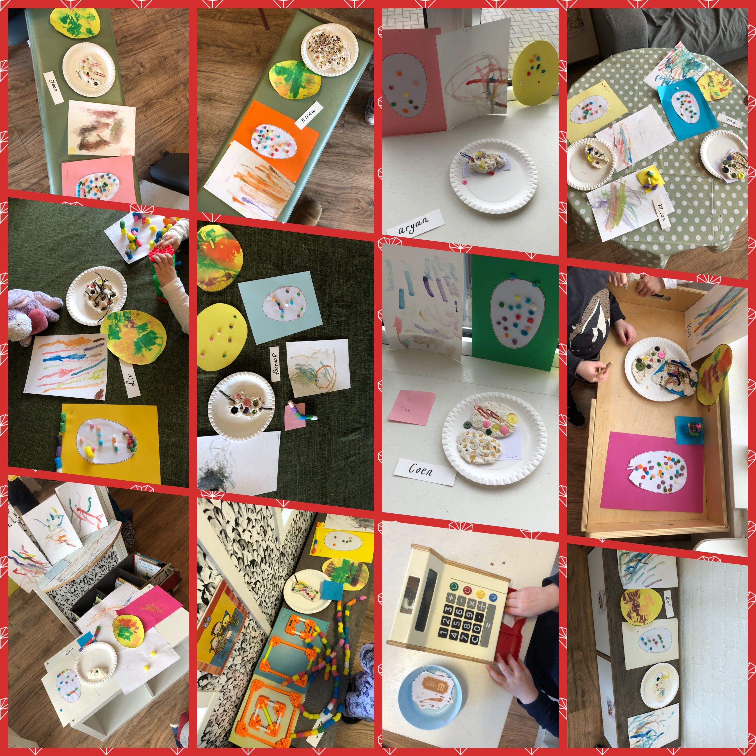 De peuters hebben hun thema afgesloten met een mooi museum voor de ouders! 🖼️👩🏻‍🎨