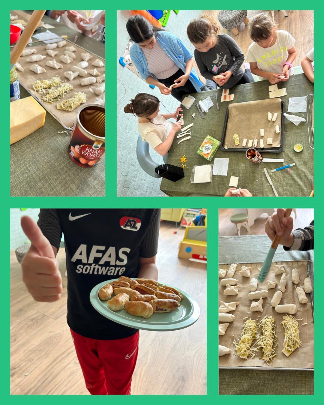 Bakken op bso de Buren. 🌭😋